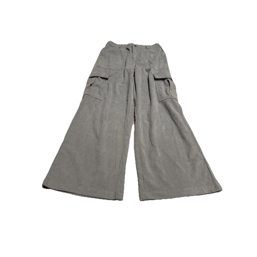 Cider Woman's Sz Large Gray Cargo Pants 29‎ X 30 High Rise